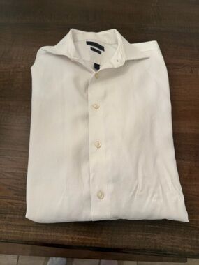 Calvin Klein Mens Slim Fit Dress Shirt White 16 34/35